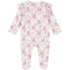 Baby Girls White & Pink Floral & Butterflies Babygrow Set, 1, hi-res